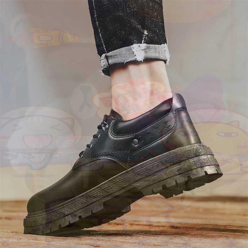 Office Pro Tech - Donker natuurlijk leer Mode-sneakers Tennis Herensneakers