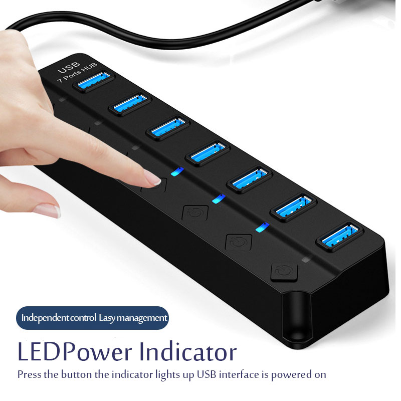 7-poorts USB 3.0 hub, multi-US - Multi Port Usb Hub recensie en prijs
