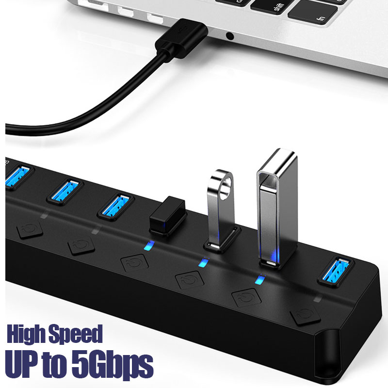 7-poorts USB 3.0 hub, multi-US - Multi Port Usb Hub recensie en prijs