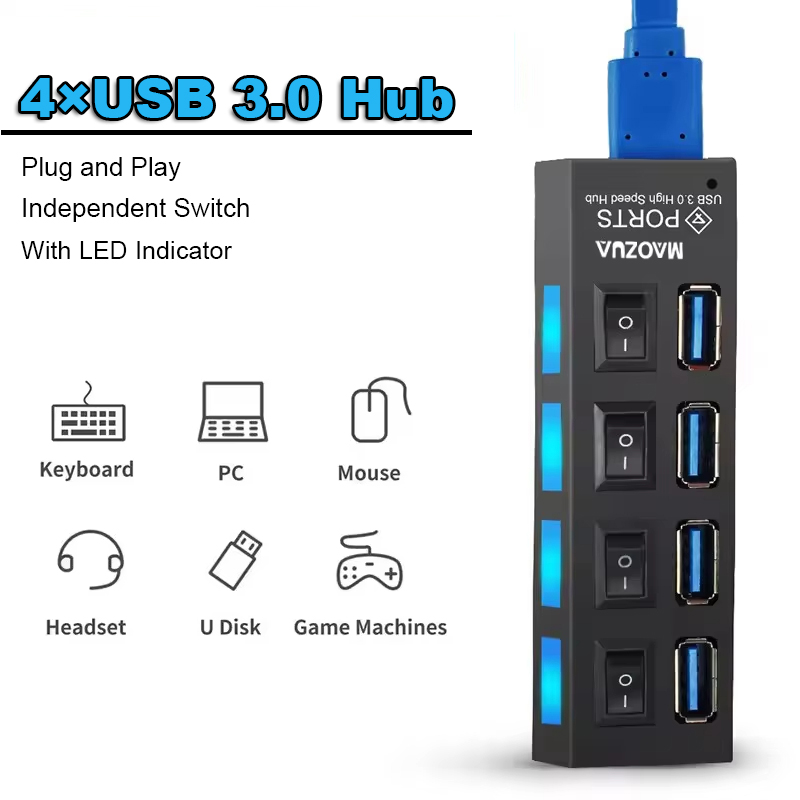Hoge snelheid 4 poorten USB HU - Multi Port Usb Hub recensie en prijs