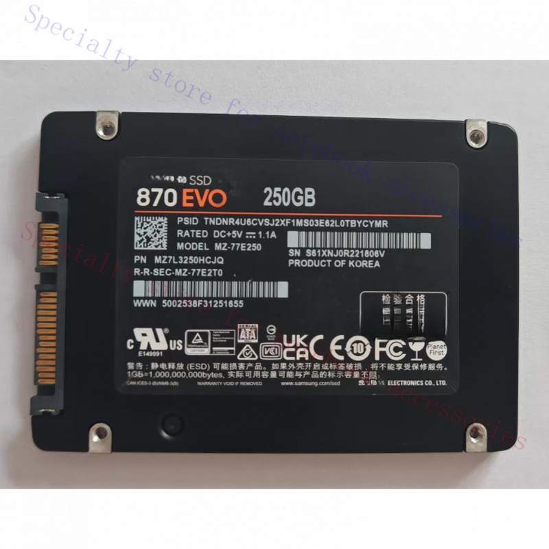 Gebruikt voor Samsung SSD 870  - Samsung Ssd Evo 870 recensie en prijs