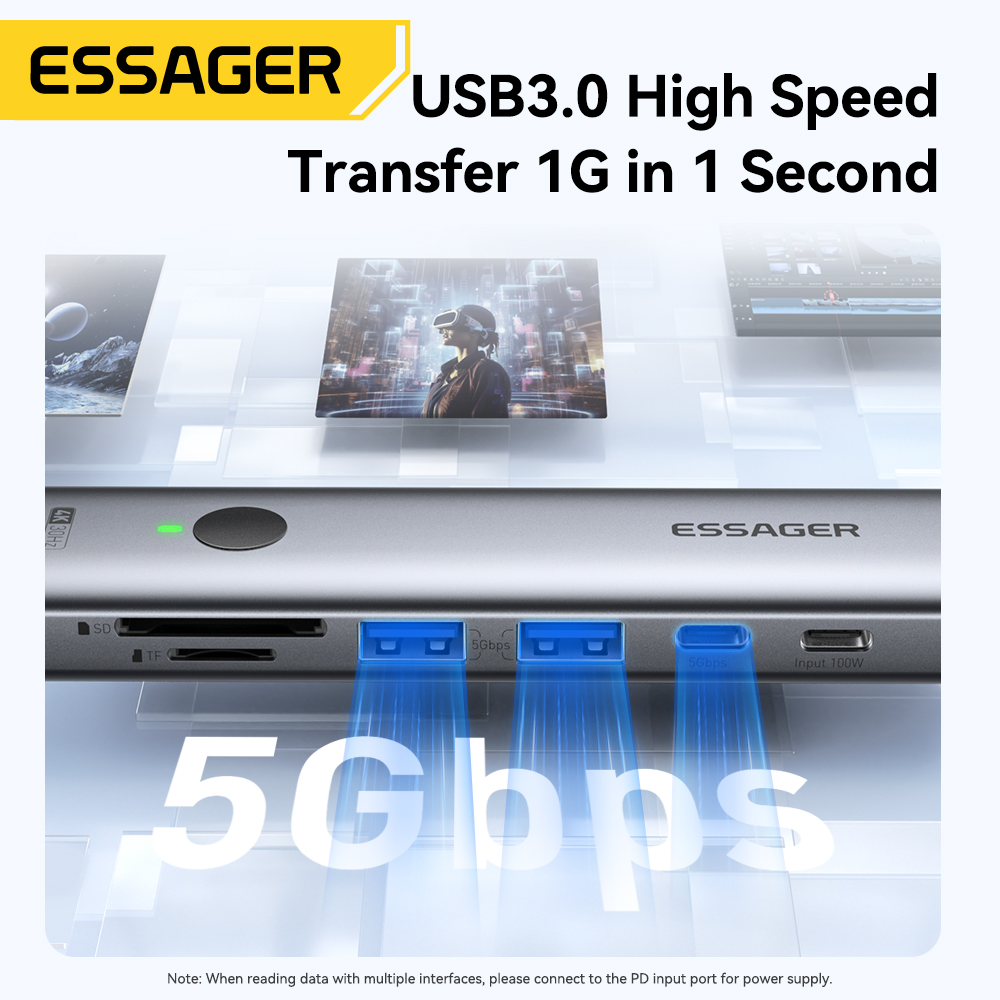 Essager USB C HUB 4K 7-in-1 Ty - Multi Port Usb Hub recensie en prijs